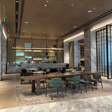 Furniture and wooden items in the hotel public area